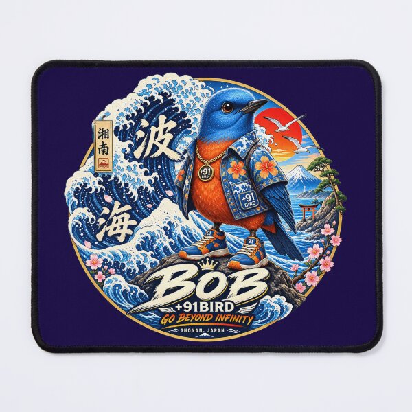 Item preview, BOB the Blue Rock Thrush – Shonan Wave Style | +91BIRD designed and sold by Plus91BIRD.
