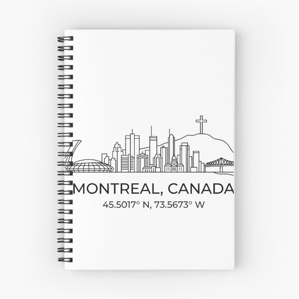 Item preview, Montreal Canada Line Art Skyline Coordinates Print designed and sold by OzzFrequency.