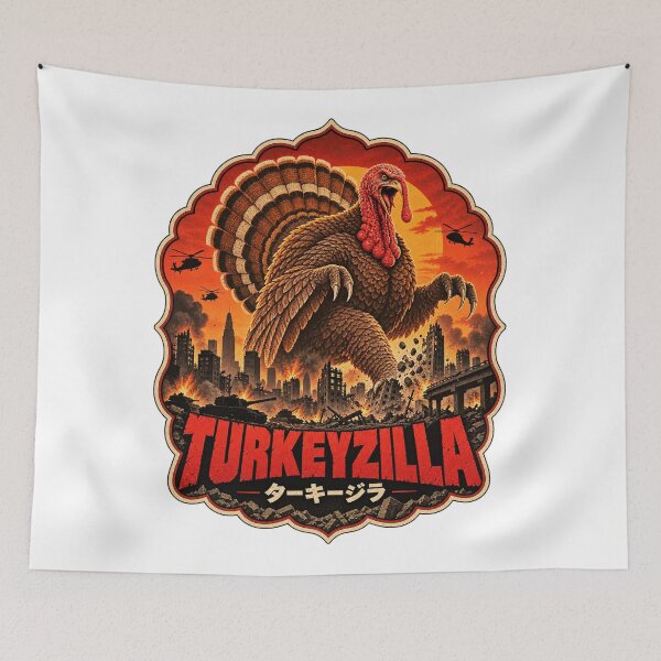 Item preview, Turkeyzilla – Giant Funny Monster Turkey Kaiju Thanksgiving designed and sold by WolfmanProphecy.