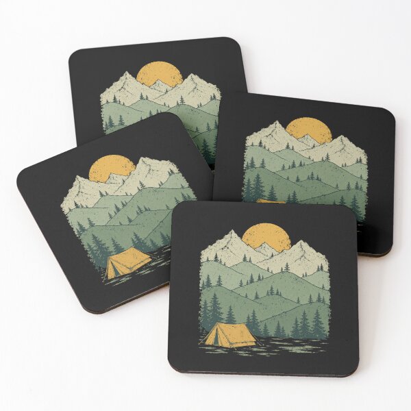 Item preview, Evergreen Vintage Mountain Camping designed and sold by bobcatmarty.