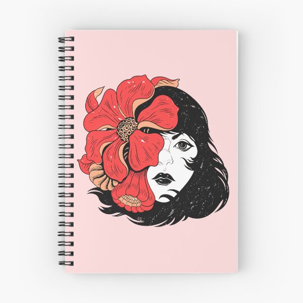 Item preview, Retro Floral Woman Portrait Illustration designed and sold by -DEEWOLF-.