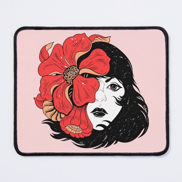Item preview, Retro Floral Woman Portrait Illustration designed and sold by -DEEWOLF-.