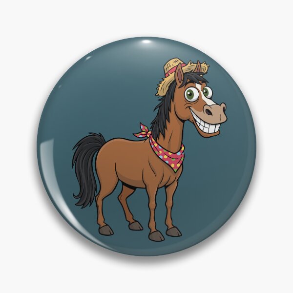 Item preview, A cartoon drawing of an Abyssinian horse designed and sold by Cheval-de-coeur.