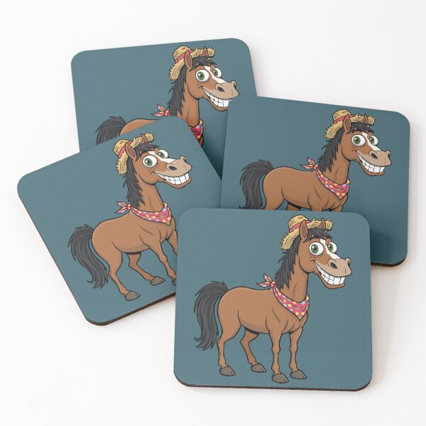 Item preview, A cartoon drawing of an Abyssinian horse designed and sold by Cheval-de-coeur.