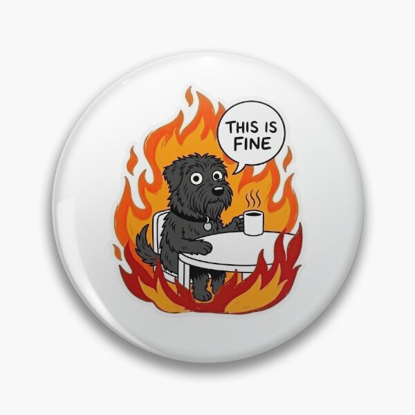 Item preview, Bouvier des Flandres Coffee Fire Illustration designed and sold by Flying Doggo.