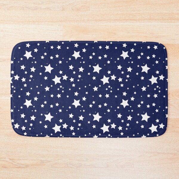 Item preview, Dark Blue Celestial White Star Seamless Pattern designed and sold by Lailaynta.