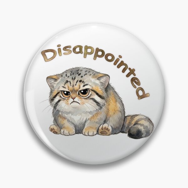 Item preview, Copy of Funny Disappointed Pallas Cat Watercolor Art designed and sold by PawtopiaArt.