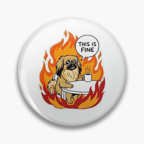 Item preview, Pekingese Coffee in Fiery Room Comic designed and sold by Flying Doggo.