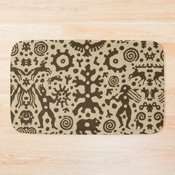 Item preview, Ancient Village Life Petroglyph Art designed and sold by RamyGallery.