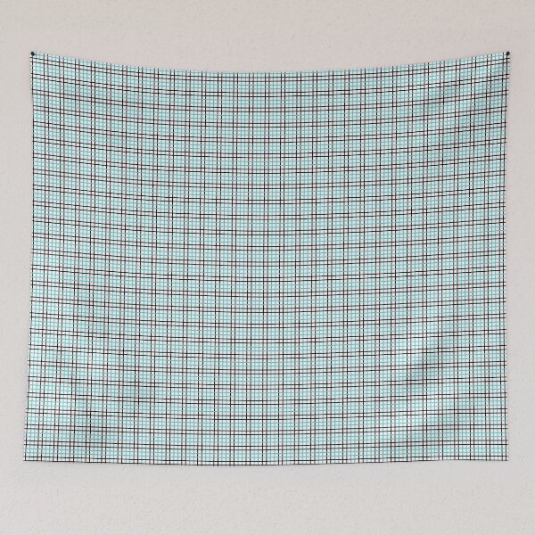 Item preview, Black and Turquoise Plaid Pattern | Minimalist Windowpane Check | Modern Tartan Design | Sleek Black and Cyan Geometric Grid | Elegant Black Cyan Check designed and sold by VivaFy.