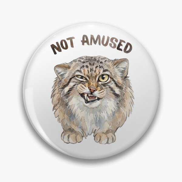 Item preview, Funny Sarcastic Pallas Cat Not Amused Watercolor designed and sold by PawtopiaArt.