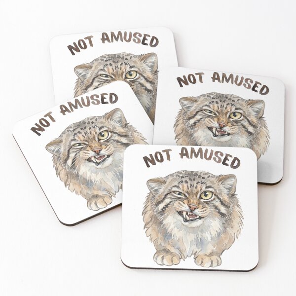 Item preview, Funny Sarcastic Pallas Cat Not Amused Watercolor designed and sold by PawtopiaArt.