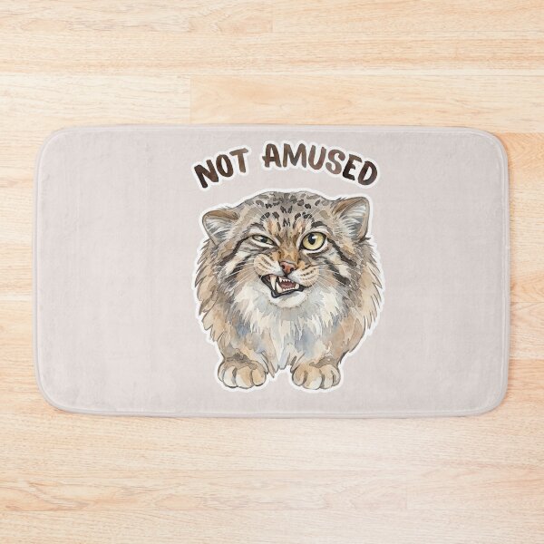 Item preview, Funny Sarcastic Pallas Cat Not Amused Watercolor designed and sold by PawtopiaArt.