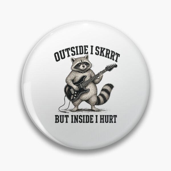 Item preview, Outside I Skrrt But Inside I Hurt Raccoon designed and sold by bobcatmarty.