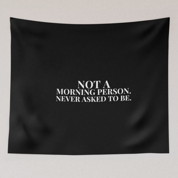 Item preview, Not A Morning Person - Funny Sarcastic Quote for Night Owls and Coffee Lovers designed and sold by Ridaelb.