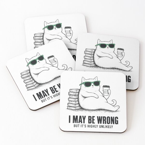 Item preview, I May Be Wrong Funny Reading Cat designed and sold by bobcatmarty.