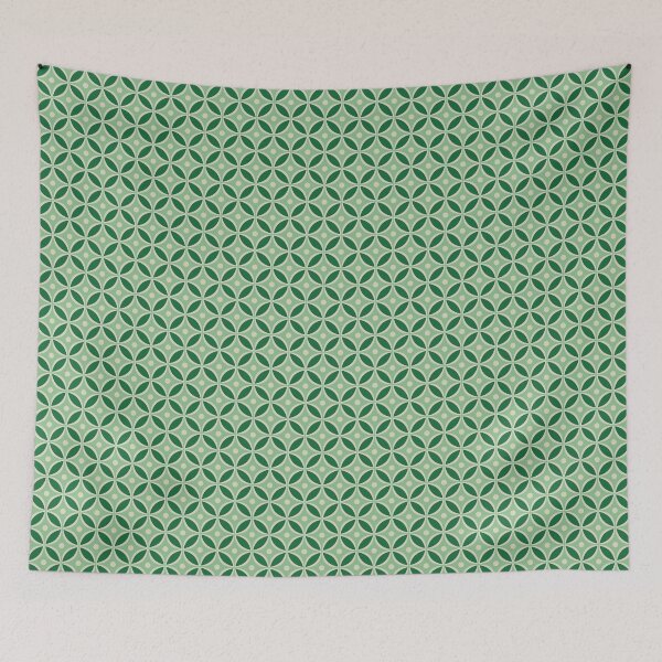 Item preview, Retro Green Geometric Leaf Seamless Pattern  designed and sold by Lailaynta.