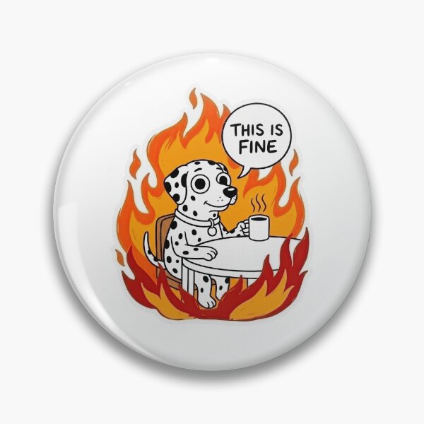 Item preview, Dalmatian Coffee in Flames Cartoon designed and sold by Flying Doggo.