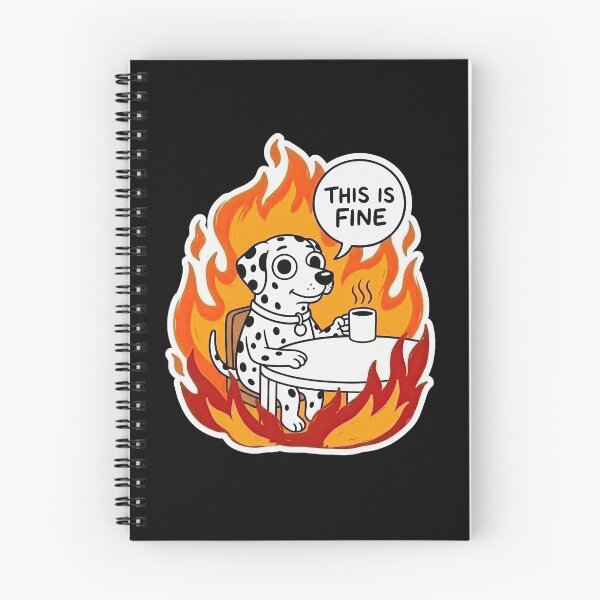 Item preview, Dalmatian Coffee in Flames Cartoon designed and sold by Flying Doggo.