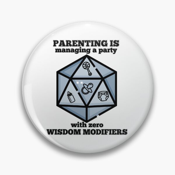 Artikelvorschau, Elternsein heißt, eine Gruppe ohne Weisheitsmodifikatoren zu leiten | Lustiges D20-Babywürfel-RPG-Design entworfen und verkauft von Neurospicy Trolls.