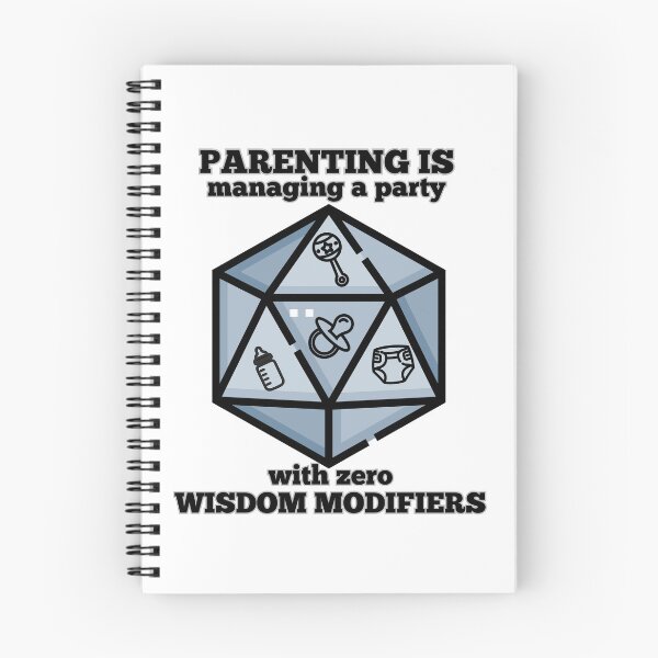 Item preview, Parenting Is Managing A Party With Zero Wisdom Modifiers | Funny D20 Baby Dice RPG Design designed and sold by Neurospicy Trolls.