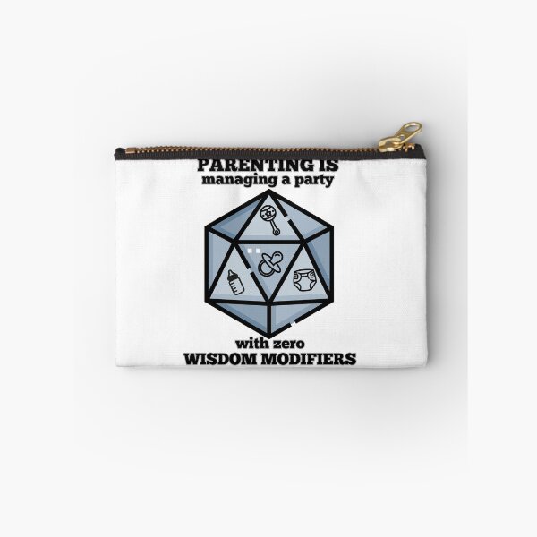 Item preview, Parenting Is Managing A Party With Zero Wisdom Modifiers | Funny D20 Baby Dice RPG Design designed and sold by Neurospicy Trolls.