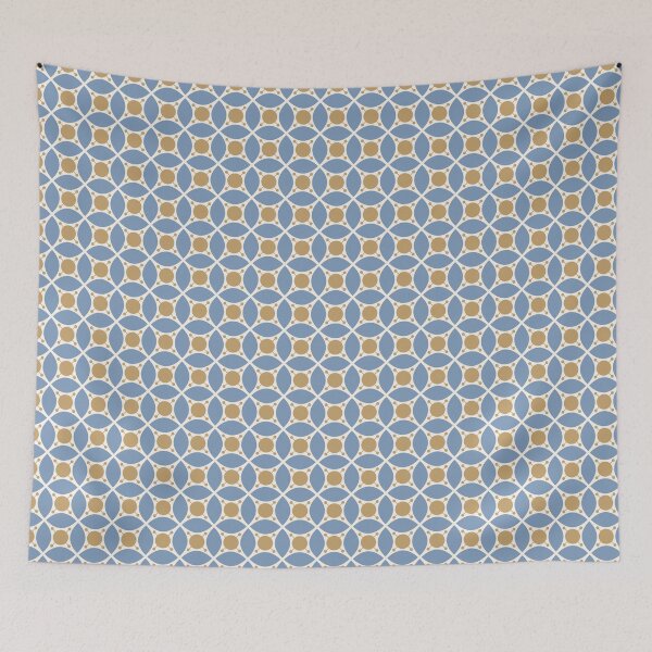 Item preview, Retro Blue and Brown Circle Geometric Seamless Pattern Background designed and sold by Lailaynta.