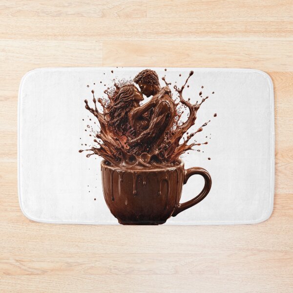 Item preview, Chocolate Love Couple Kissing in Coffee Cup Splash  designed and sold by LC&LCPlatform.