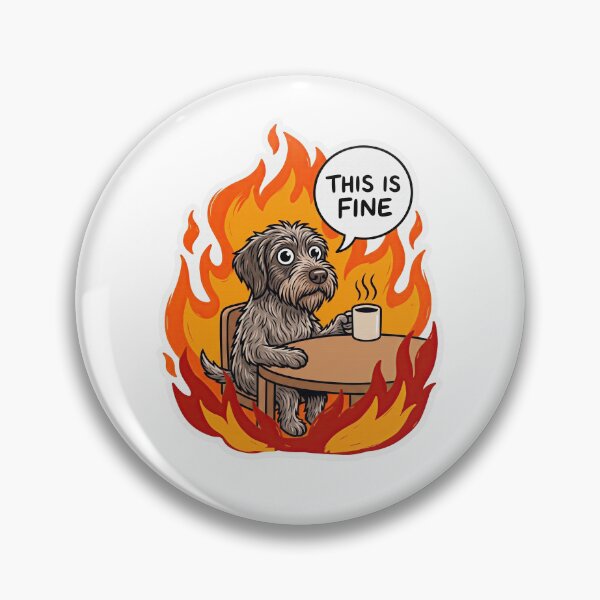 Item preview, Wirehaired Pointing Griffon Coffee in Flames designed and sold by Flying Doggo.