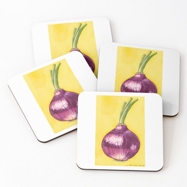Item preview, Red Onion Still Life: Watercolour and Gouache Study designed and sold by ArithraStudio.