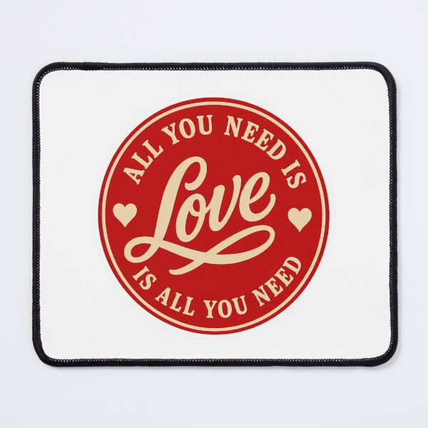 Item preview, All You Need Is Love Retro Red Circular Emblem designed and sold by Vision Crafted.