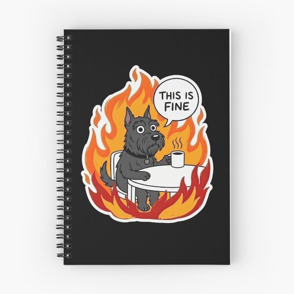 Item preview, Giant Schnauzer Coffee in Flames Illustration designed and sold by Flying Doggo.