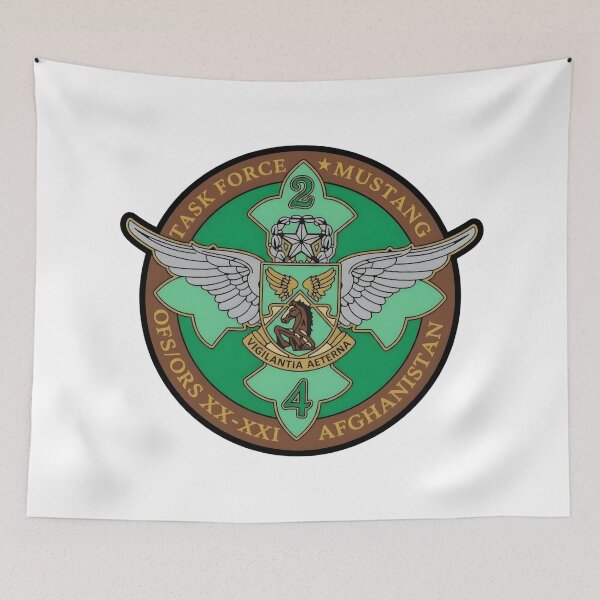 Item preview, Task Force Mustang 2-4 General Support Aviation Battalion Afghanistan Deployment Patch designed and sold by CharlieDesings.