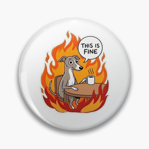 Item preview, Italian Greyhound Coffee in Fire Cartoon designed and sold by Flying Doggo.