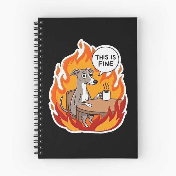 Item preview, Italian Greyhound Coffee in Fire Cartoon designed and sold by Flying Doggo.