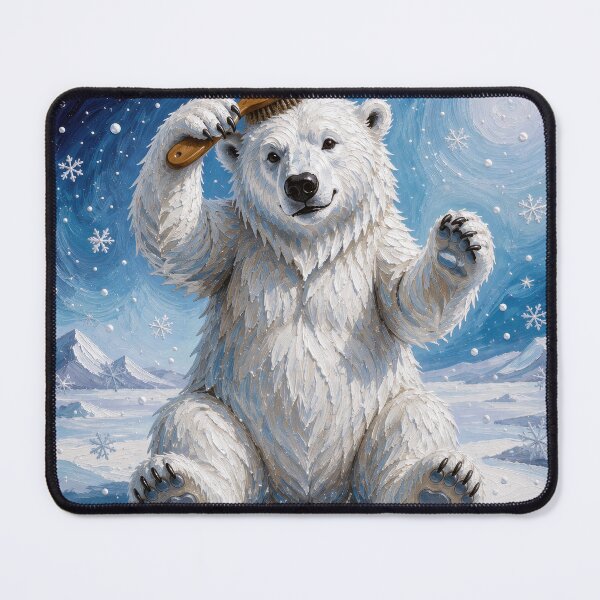 Item preview, Polar Bear with a Hairbrush  designed and sold by Maria Dryfhout.
