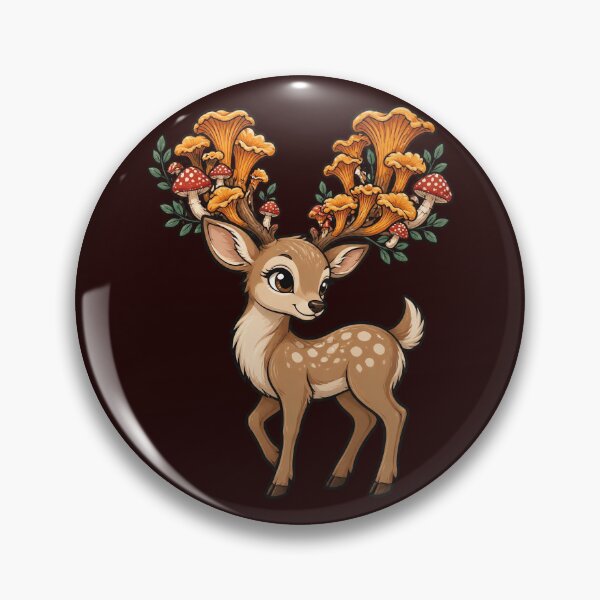 Item preview, Whimsical Deer With Mushroom Antler Crown designed and sold by Fun2Fentastic.
