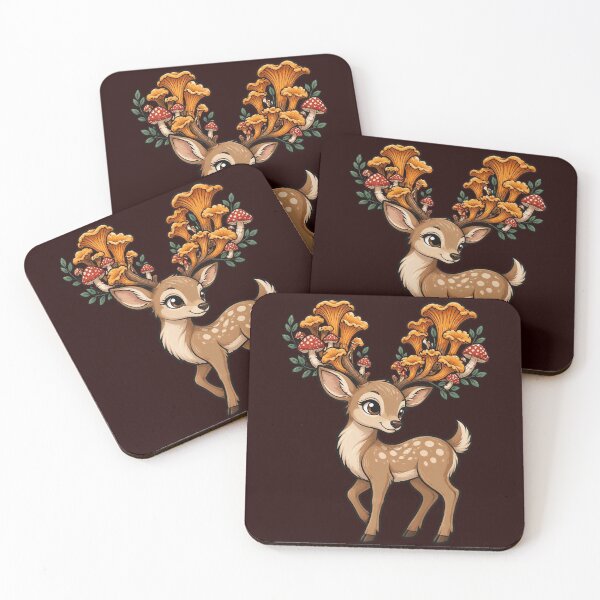 Item preview, Whimsical Deer With Mushroom Antler Crown designed and sold by Fun2Fentastic.