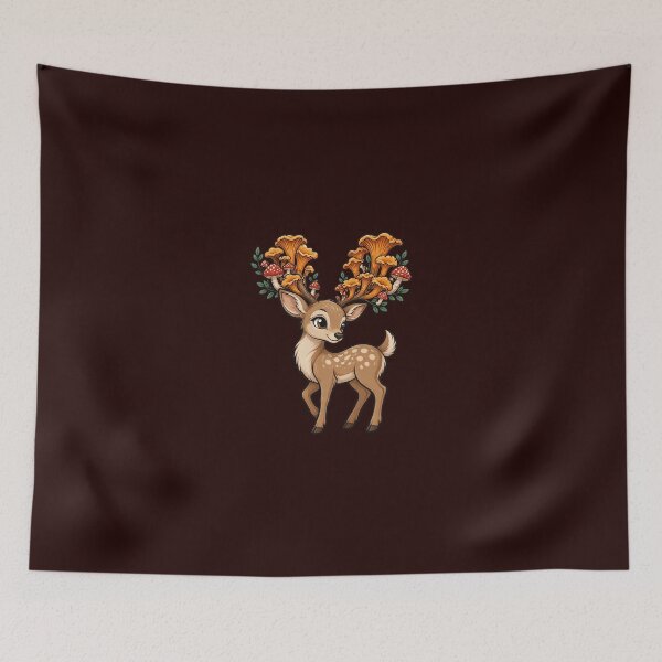 Item preview, Whimsical Deer With Mushroom Antler Crown designed and sold by Fun2Fentastic.