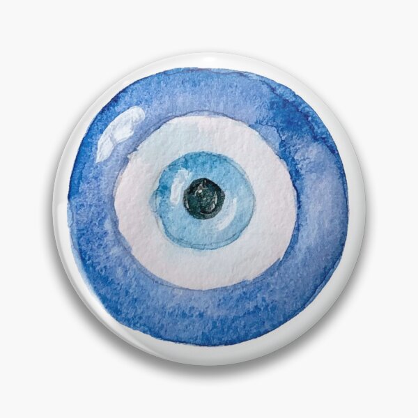 Item preview, Evil Eye Nazar Blue Watercolor Symbol designed and sold by trajeado14.
