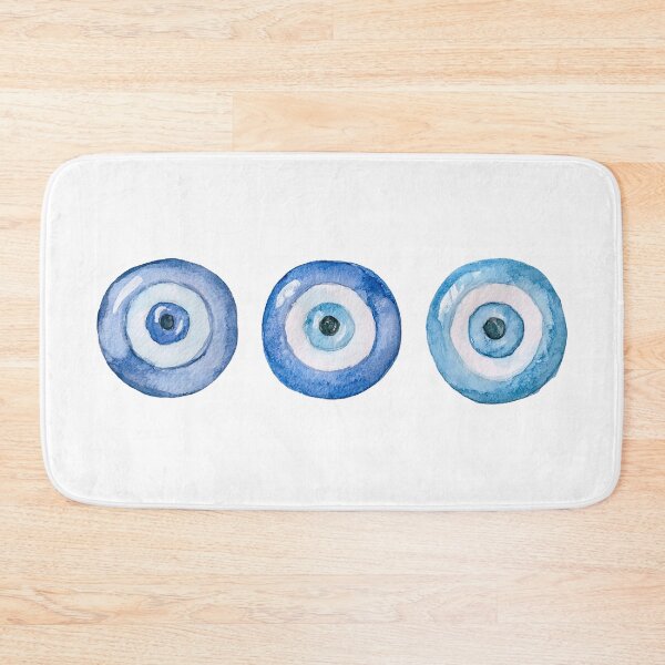 Item preview, Evil Eye Nazar Blue Watercolor Symbol designed and sold by trajeado14.