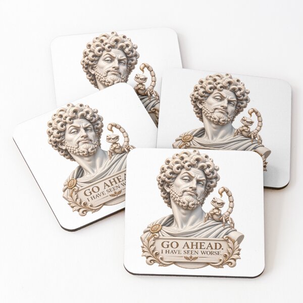Item preview, Go Ahead. I Have Seen Worse. — Funny Classical Marble Statue designed and sold by flashARTstudio.