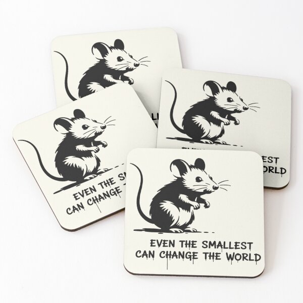Item preview, Banksy Mouse - Even the smallest can change the world designed and sold by 123ks.