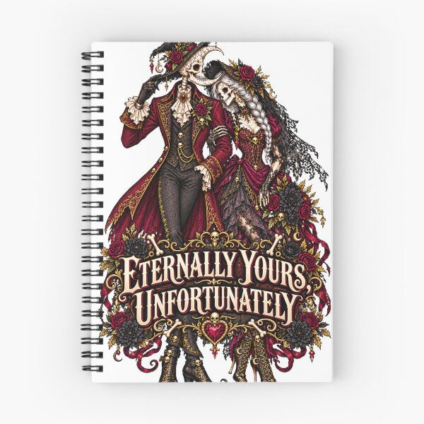 Item preview, Eternally Yours Unfortunately Gothic Skeleton Couple designed and sold by Beautifully Unhinged.