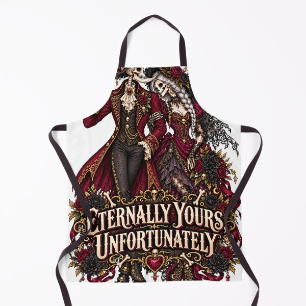 Item preview, Eternally Yours Unfortunately Gothic Skeleton Couple designed and sold by Beautifully Unhinged.