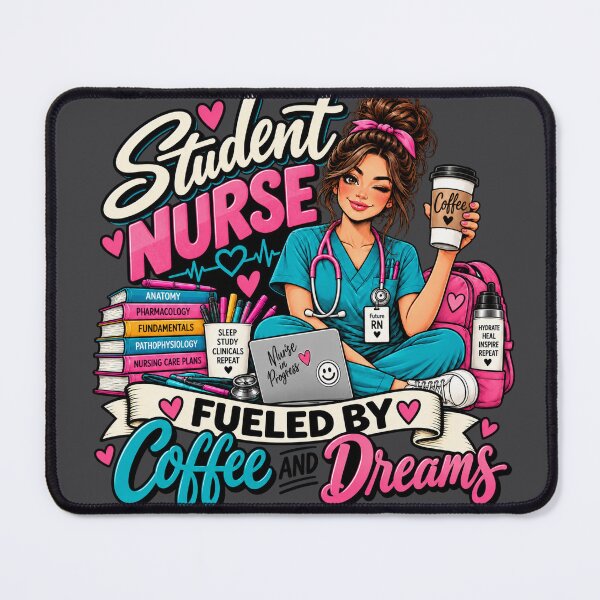 Item preview, Student Nurse Female – Fueled by Coffee and Dreams designed and sold by OzyWear.