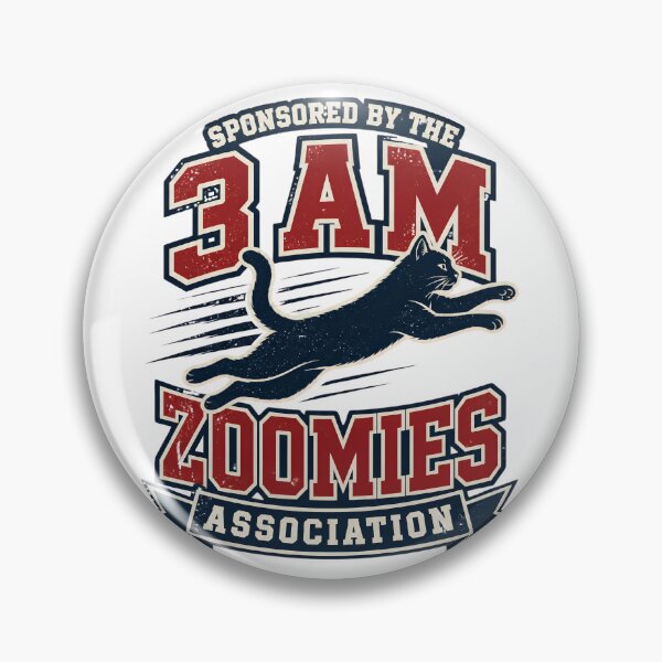 Item preview, Sponsored By The 3 AM Zoomies Association - Funny Cat Varsity Design designed and sold by Neurospicy Trolls.