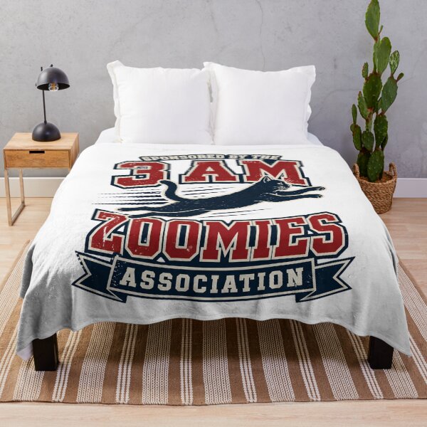 Item preview, Sponsored By The 3 AM Zoomies Association - Funny Cat Varsity Design designed and sold by Neurospicy Trolls.