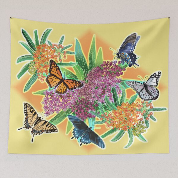 Item preview, Milkweeds and Butterflies designed and sold by Jedi-Artist.