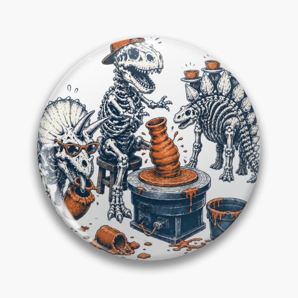 Item preview, Funny Dinosaur Pottery Gift – Ceramic Artist & Potter Skeleton designed and sold by zhivago1980.